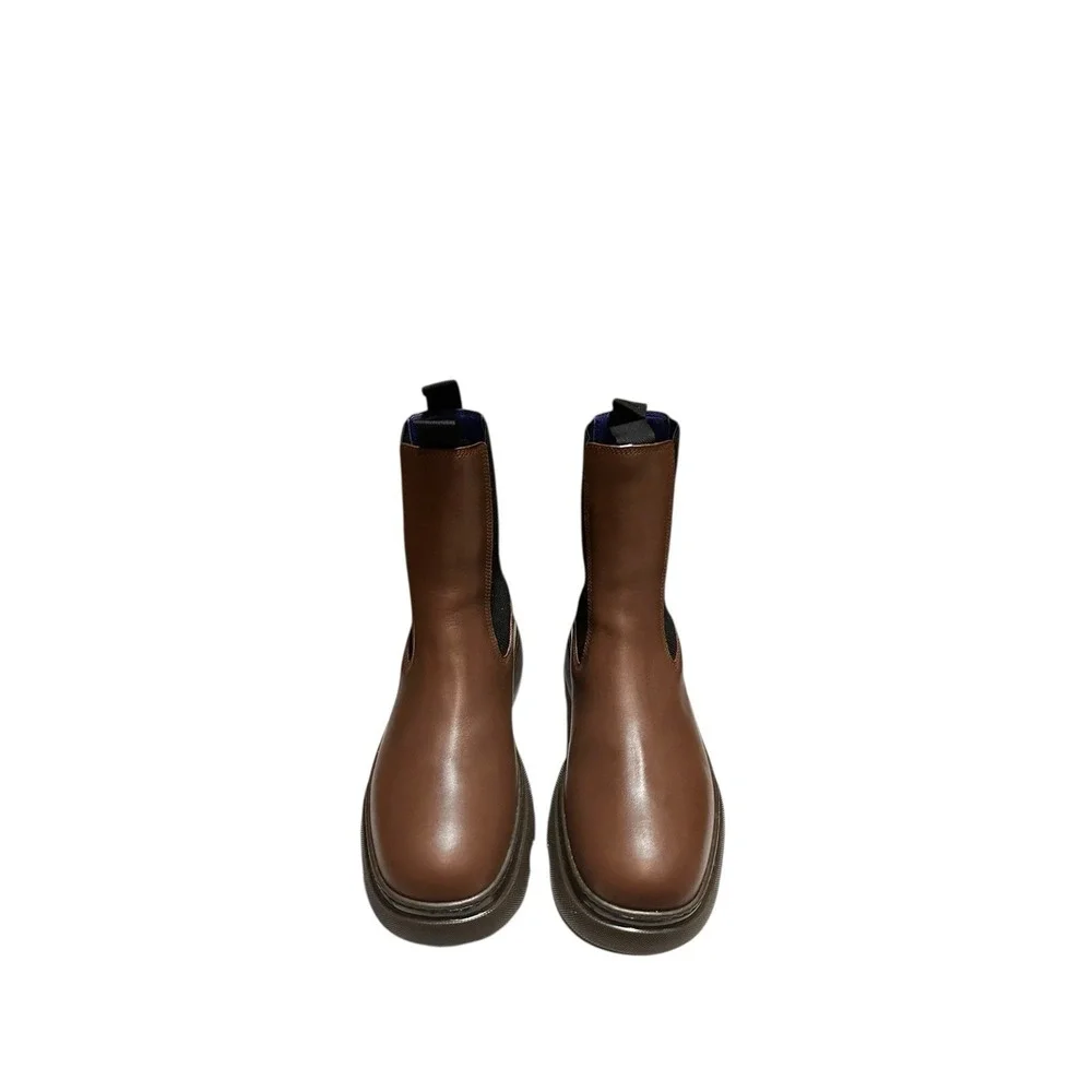 Burberry Creeper Chelsea Boots Walnut 40.5 EU / 7.5 US‎ Men's Leather MSRP $1290